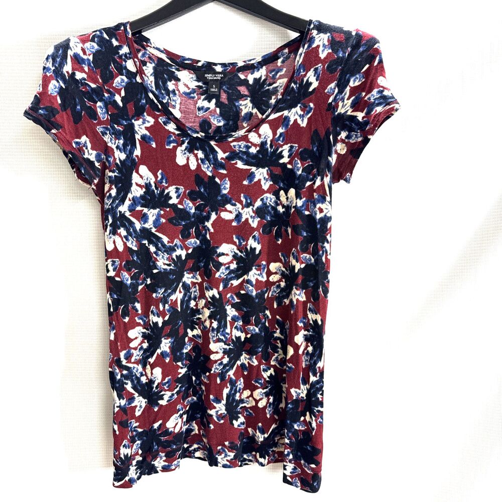 Simply Vera Vera Wang Short Sleeve Women's Tops - S - Versatile Chic Romantic